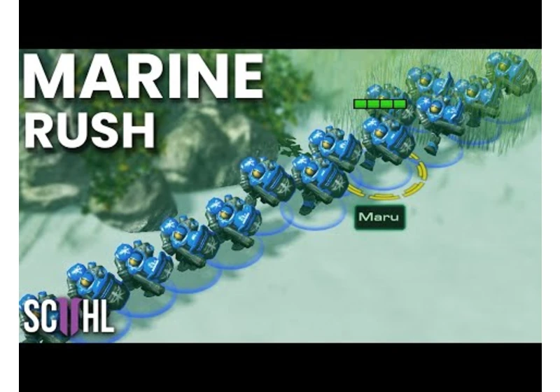 Maru's MASS MARINE RUSH - Starcraft 2: Maru vs. Scarlett