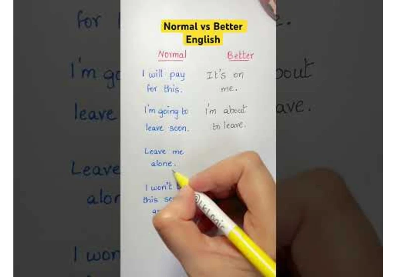 Normal vs Better English