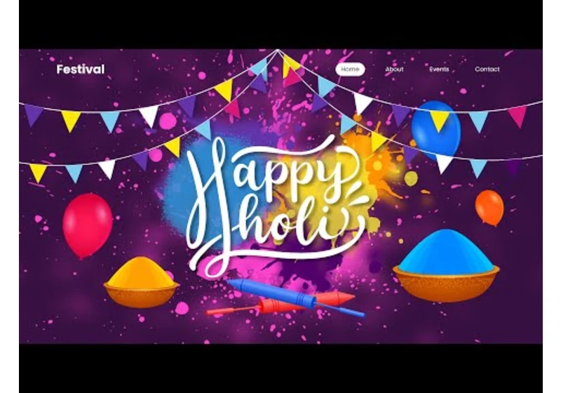 Happy Holi | Parallax Scrolling Website using Html CSS & Javascript