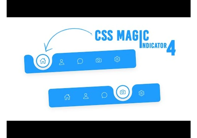 Magic Navigation Menu Indicator using Html CSS & Javascript | Curve Outside Effects 04