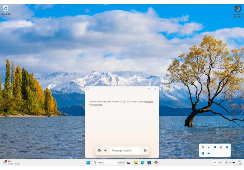 Microsoft tests compact, native version of Windows Copilot app