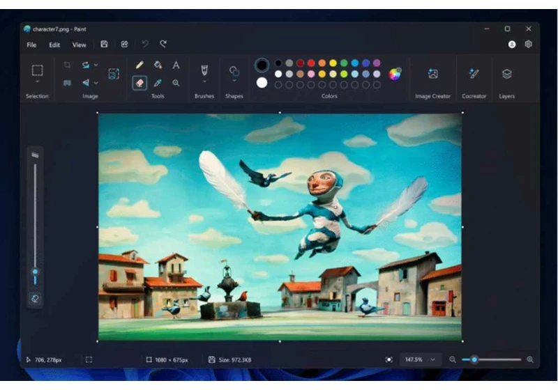 New AI experiences make their way into Windows 11’s Paint, Notepad