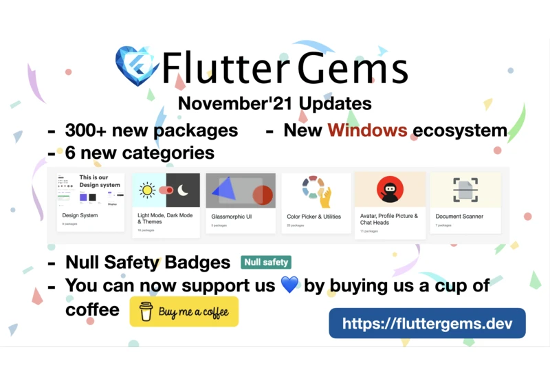 Flutter Gems - November 2021 Update 💙 🎉