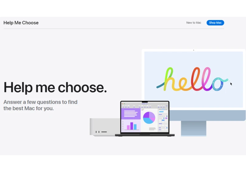  Apple read my mind and has launched a website dedicated to helping you choose a Mac 