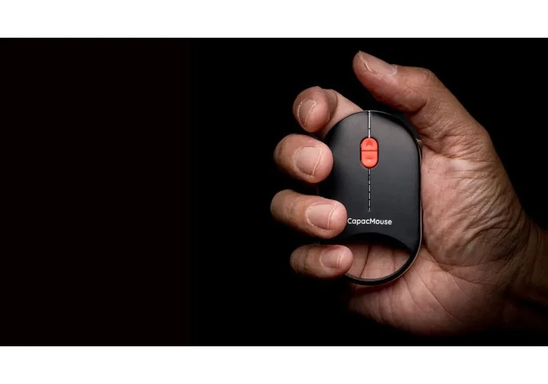  Incredibly tiny pressure-sensitive mouse can be latched onto a keychain like a sleek car remote  