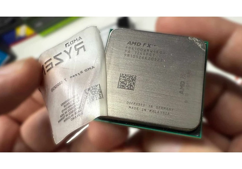  Fake Ryzen 7 9800X3D bought from Amazon was actually an old AMD FX chip disguised by IHS sticker 