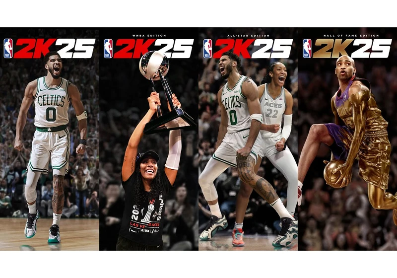  Jayson Tatum and A'ja Wilson named NBA 2K25 cover stars, plus Vince Carter for the Hall of Fame edition 