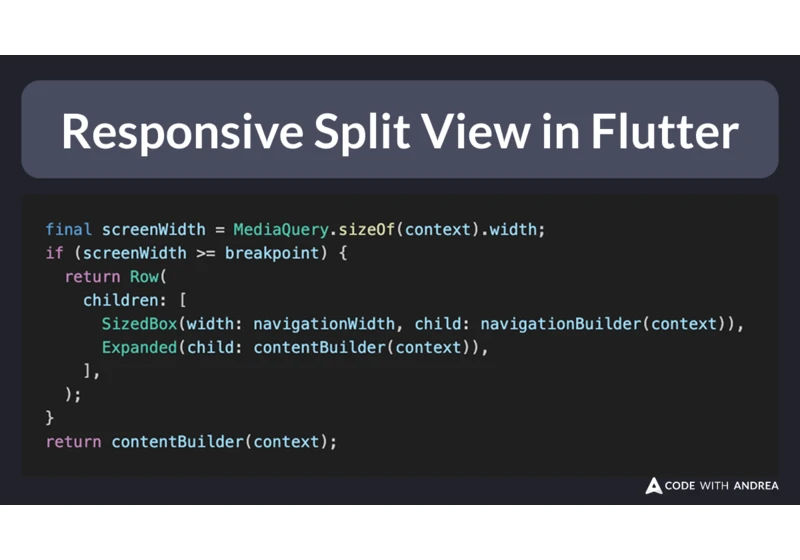 Responsive Split View in Flutter