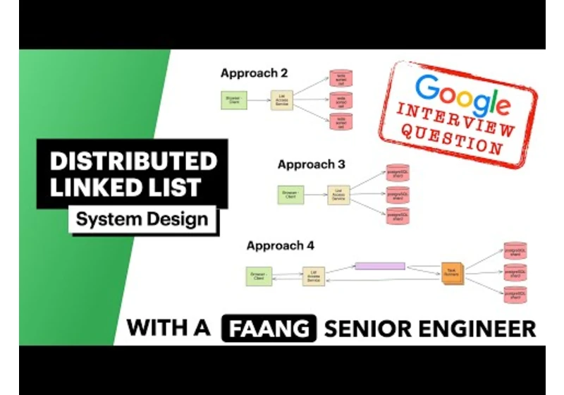 [Google Interview Question] System Design: Distibuted Linked List