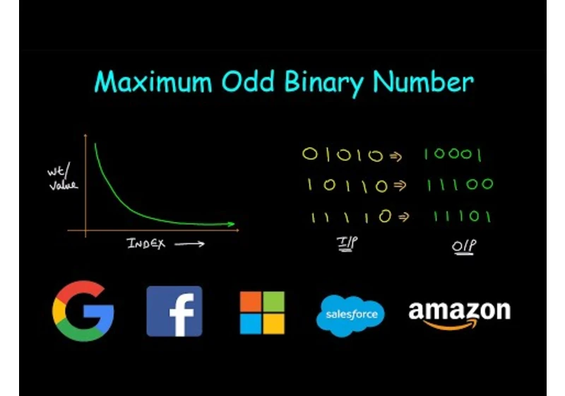 Maximum Odd Binary Number | Leetcode #2864