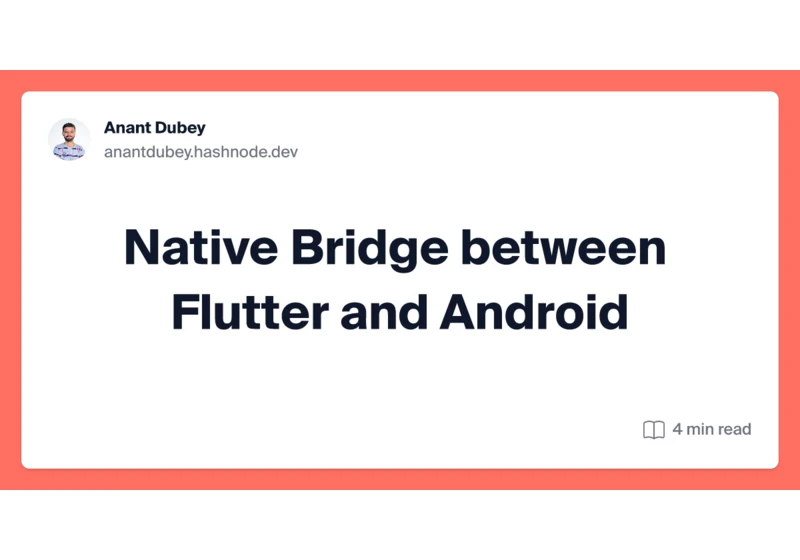 Native Bridge between Flutter and Android