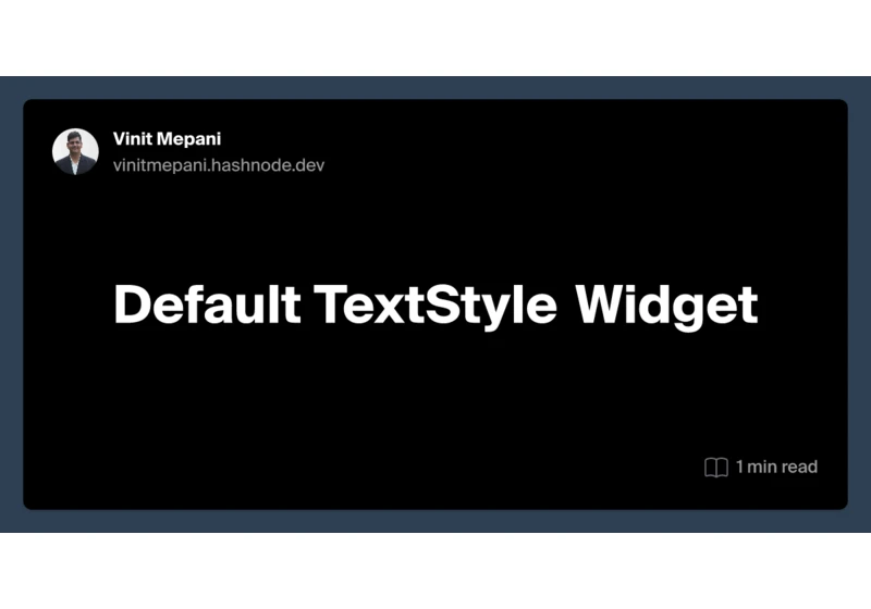 Default TextStyle Widget