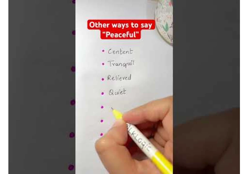 Other ways to say “Peaceful”