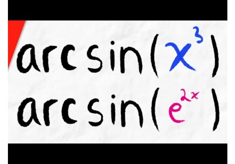 How to Find Derivatives of arcsin with Chain Rule | Calculus 1 Exercises