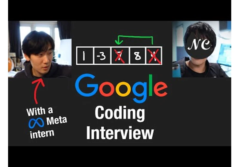 Google Coding Interview with a Meta Intern