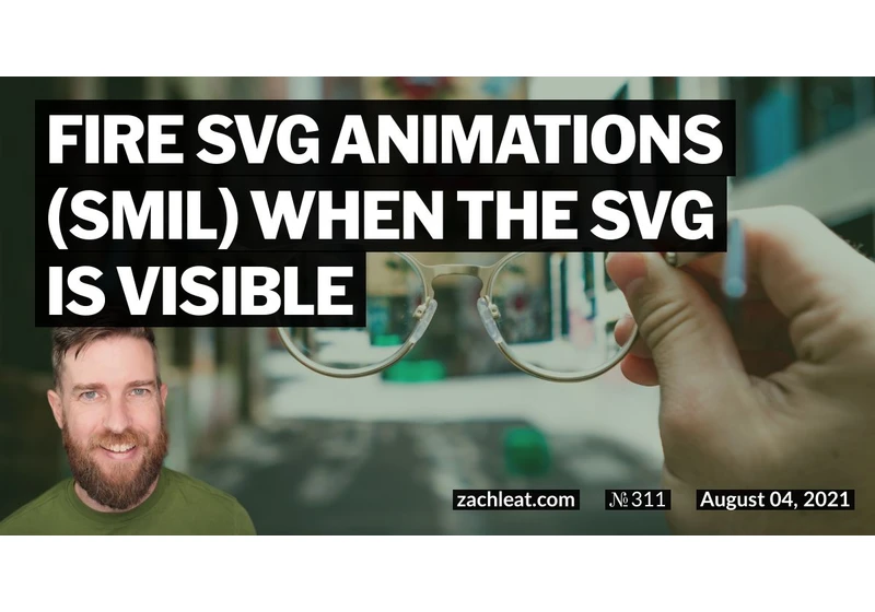 Fire SVG animations (SMIL) when the SVG is visible