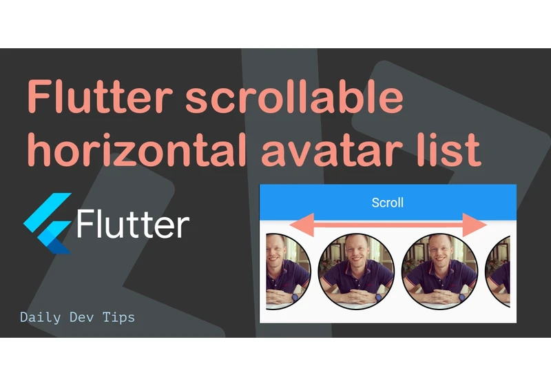 Flutter scrollable horizontal avatar list