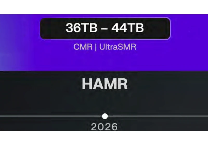  Western Digital to unveil 44TB HAMR HDDs in 2026, 100TB in 2030 