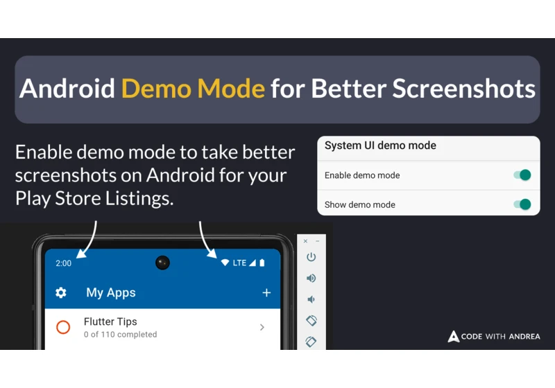 Android Demo Mode for Better Screenshots