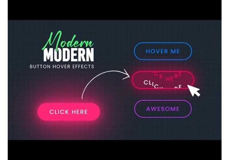 Modern Button Hover Effects using CSS & Javascript