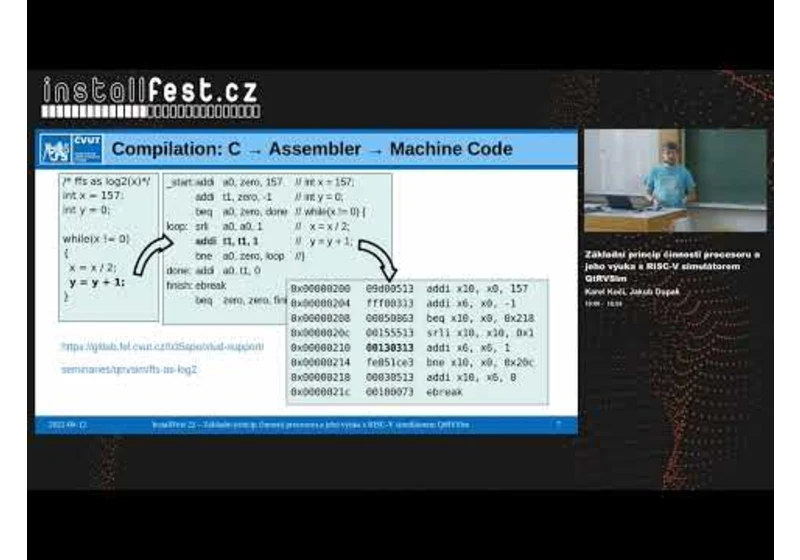 Základní princip činnosti procesoru a jeho výuka s RISC-V simulátorem QtRVSim (Karel Kočí)