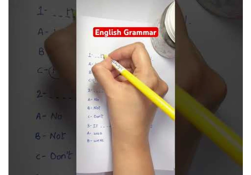 English Grammar Test/Exercise