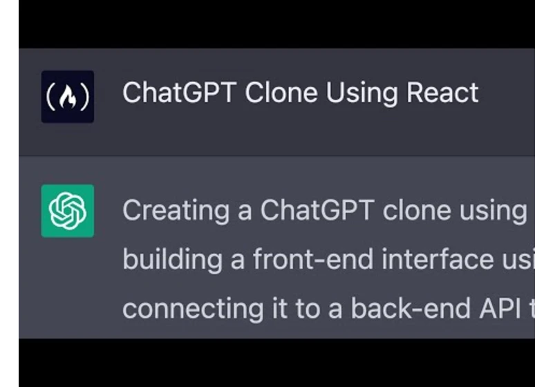 ChatGPT Clone – OpenAI API and React Tutorial