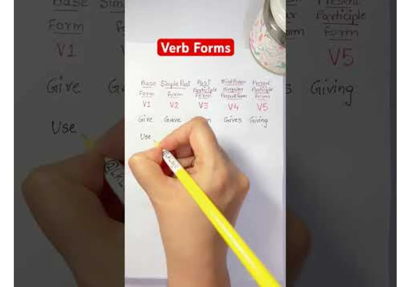 Verb Forms in English V1 / V2 / V3 / V4 / V5