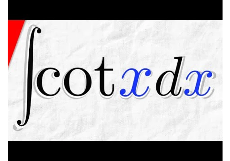 Integral of cot(x) with u-substitution | Calculus 1 Exercises