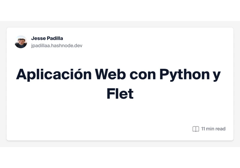 Aplicación Web con Python y Flet