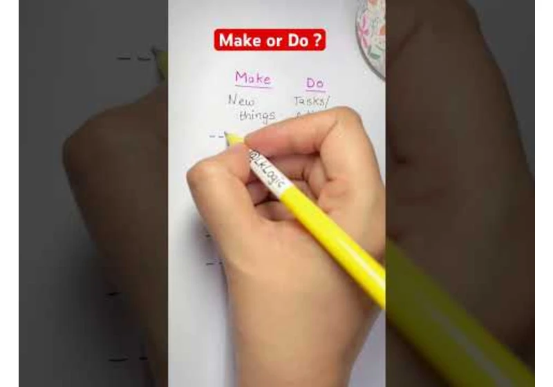 Make or Do ? Learn English Grammar in such a nice way