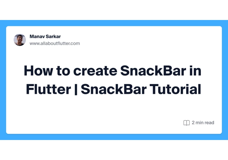 How to create  SnackBar in Flutter | SnackBar Tutorial