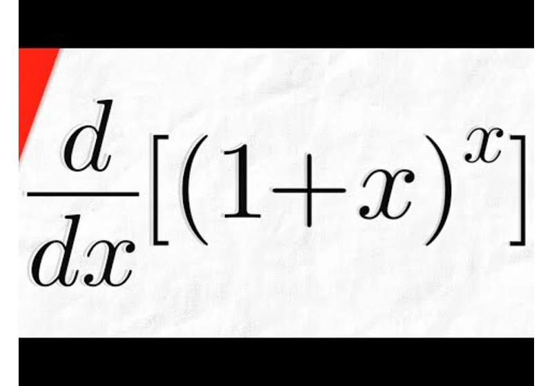 Derivative of (1+x)^x with Logarithmic Differentiation | Calculus 1 Exercises