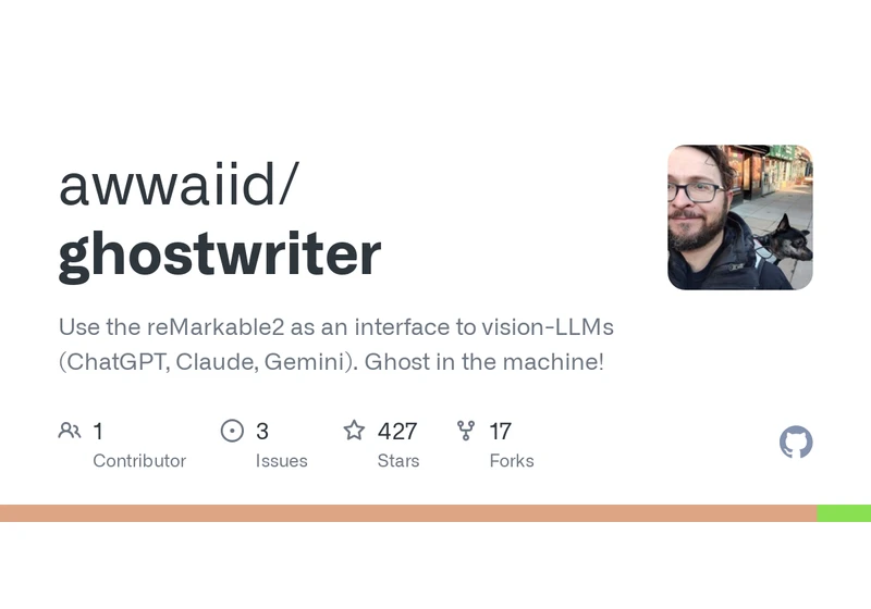 Ghostwriter – use the reMarkable2 as an interface to vision-LLMs