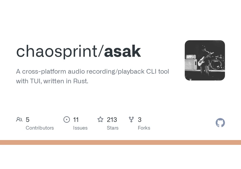 Show HN: Asak – cross-platform audio recording/playback CLI tool written in Rust