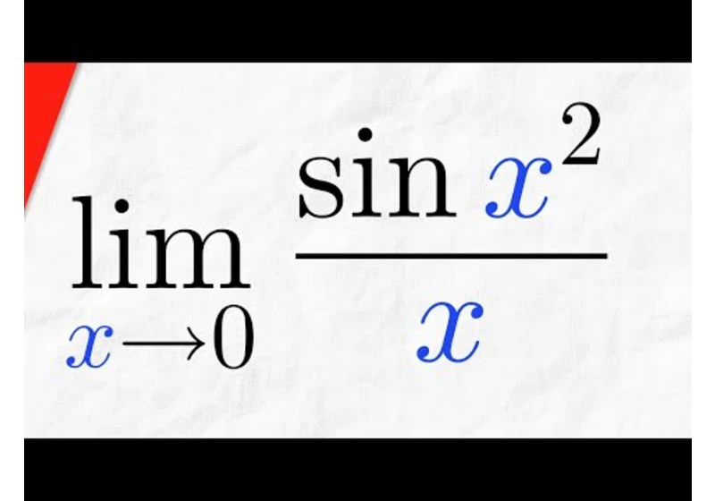 Limit of sinx^2/x as x approaches 0 | Calculus 1 Exercises